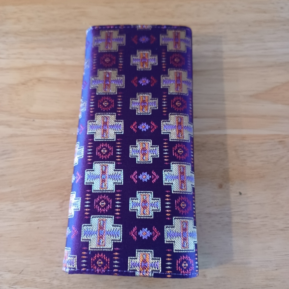 New Nu Trendz Purple& Gold Pattern Wallet - image 1